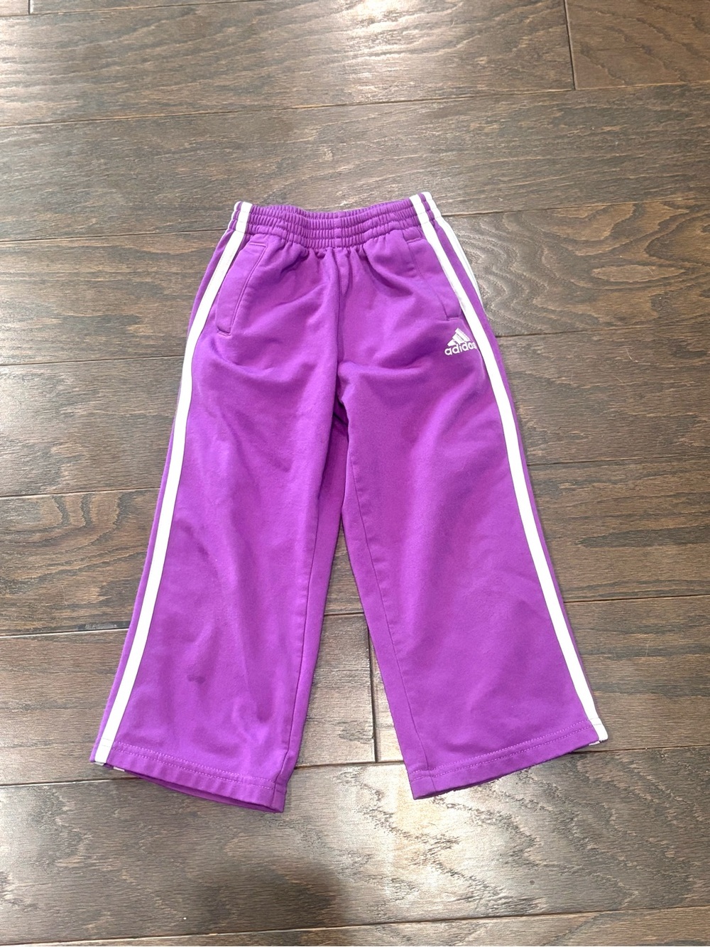 Adidas Girls Purple/ White Pants- Size 3T